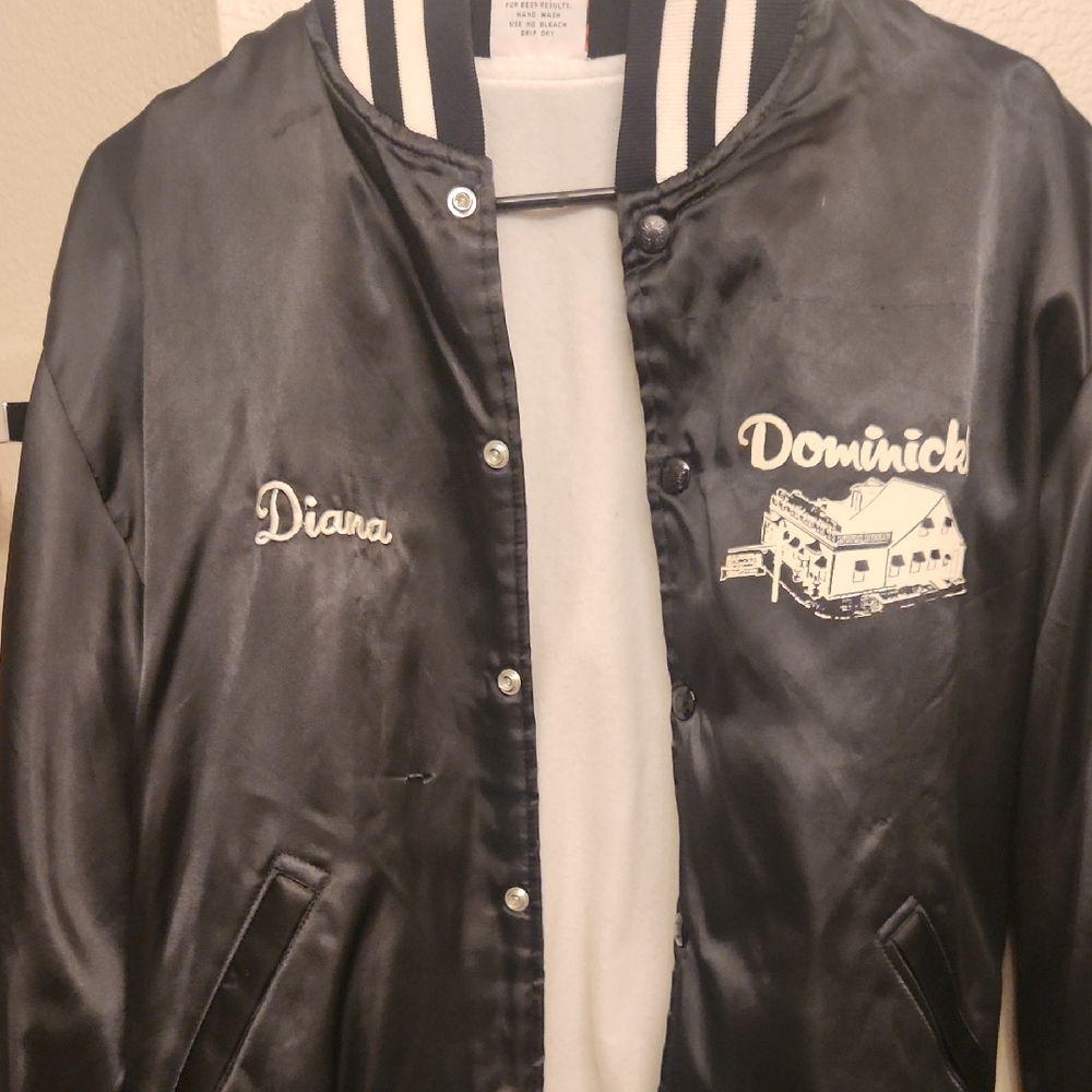 Black and White Satin Jacket